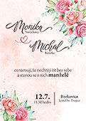 Romantické svatební oznámení s růžemi