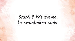 Pozvánka ke svatebnímu stolu